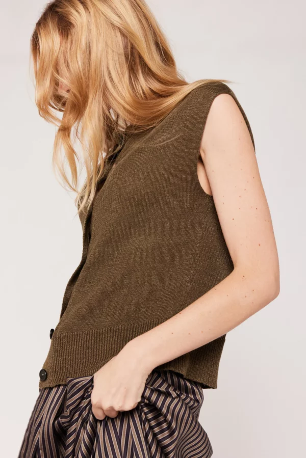 Breva khaki waistcoat