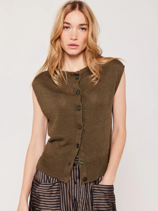 Breva khaki waistcoat