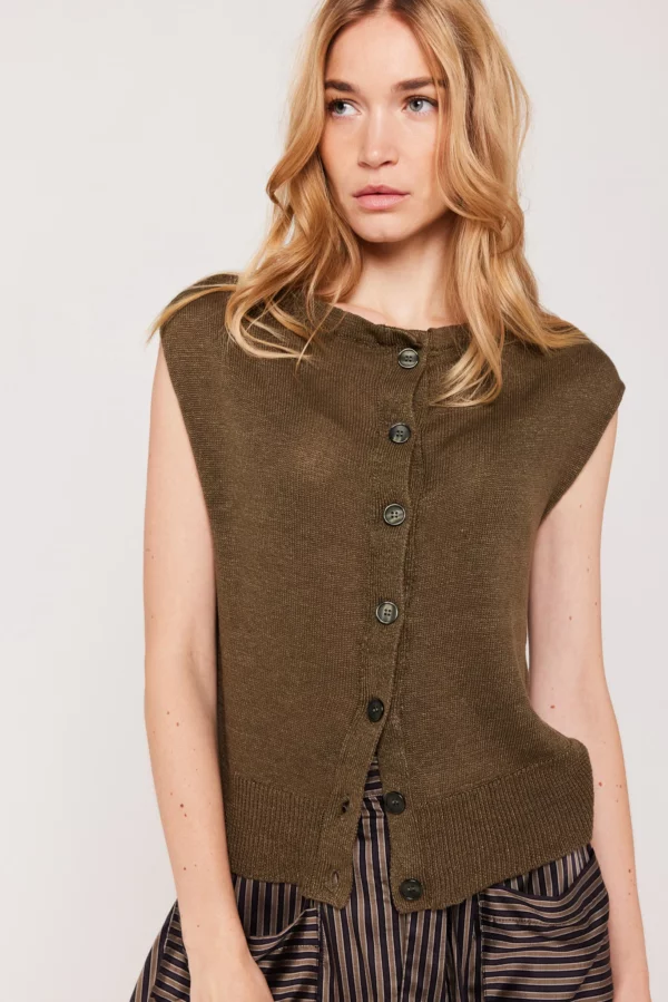 Breva khaki waistcoat