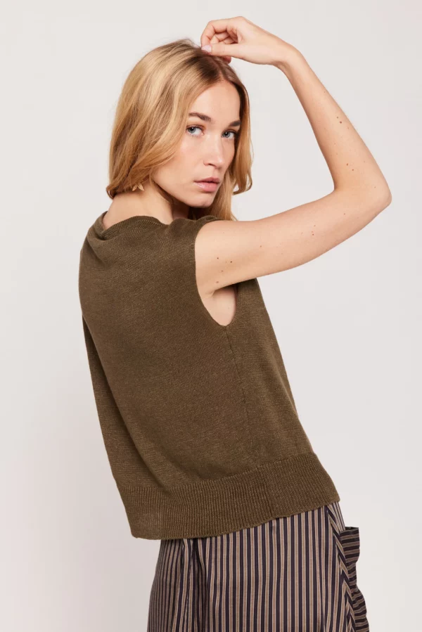 Breva khaki waistcoat